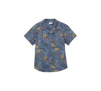 Kurzarmhemd aus Baumwolle in Leinenoptik 128/134 blau 2164868.52A1.128_134