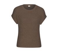 Kurzarmpullover S.OLIVER, Damen, Gr. 36/38, taupe, Strick, Obermaterial: 100% Polyacryl, unifarben, figurumspielend hüftlang, Rundhals, Rippstrickbündchen, Pullover (81842269-36) taupe
