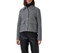 s.Oliver BLACK LABEL Regular Fit Kurzblazer in Struktur-Optik in Hellgrau, Größe 46