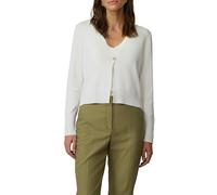 s.Oliver BLACK LABEL Regular Fit Strickjacken aus Viskose-Mix in Offwhite, Größe 46