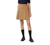 Kurzer Rock mit Faltendetails aus Baumwollstretch 48 braun 2169139.8486.48