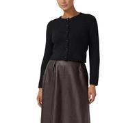 Kurzer Strick-Cardigan mit Wolle 38 schwarz 2173003.9999.38