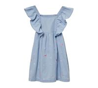 s.Oliver Kurzes Denim-Kleid mit Smok-Detail und All-Over-Stickerei blau 122