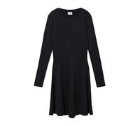 Kurzes Kleid aus Rippware mit Teilungsnähten 170 schwarz 2169212.9999.170