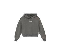 s.Oliver Kurzes Oversize-Sweatshirt mit Garment Dye und Rückenprint 158/164 Grau