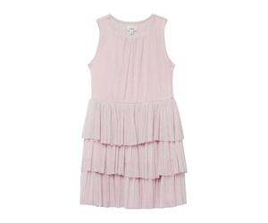 s.Oliver Kurzes Rüschenkleid aus schimmerndem Mesh-Stoff
