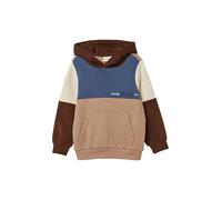 Kuscheliger Hoodie mit Colourblocking 116/122 braun|mehrfarbig 2173451.8433.116_122