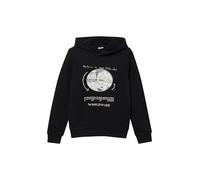 Kuscheliger Hoodie mit Frontprint 170/176 schwarz 2172863.9999.170_176