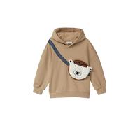 Kuscheliger Oversize Hoodie mit aufgesetzter Reißverschlusstasche 104/110 braun 2173446.8433.104_110