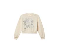 Kuscheliges Crop-Sweatshirt im Oversize Shape mit schimmerndem Print 146/152 beige 2171824.0406.146_152