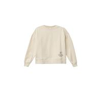s.Oliver Sweatshirt Kuscheliges Oversize mit dezentem Print Beige 146/152