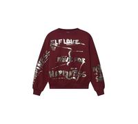 Kuscheliges Oversize Sweatshirt mit Folienprint 134/140 rot 2173428.4917.134_140