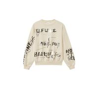 Kuscheliges Oversize Sweatshirt mit Folienprint 146/152 Beige 2173428.0406.146_152