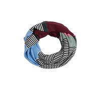 Lässiger Feinstrick-Loopschal mit Streifen und Logo-Ring ONESIZE blau|mehrfarbig 2169575.59G8.ONESIZE