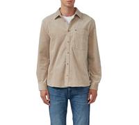 Langarmhemd S.OLIVER "CORD", Herren, Gr. 3XL, N-Gr, mid beige, Cord, Obermaterial: 98% Baumwolle, 2% Elasthan, Strukturmuster, unifarben, regular fit normal, Manschette, Hemden, mit Brust Tasche (8519