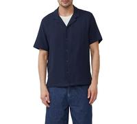 Resort Fit: Strukturiertes Kurzarmhemd mit Reverskragen L blau 2165433.5852.L