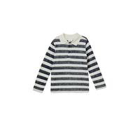 Poloshirt S.OLIVER JUNIOR, Jungen, Gr. 92/98, blau, Piqué, Obermaterial: 100% Baumwolle, gestreift, normal hüftbedeckend, Rundhals, Shirts, in Streifen-Optik (72686247-92) blau