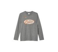 Langarm-Jerseyshirt mit Print und Stickerei 134/140 grau 2170393.95W0.134_140