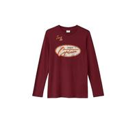Langarm-Jerseyshirt mit Print und Stickerei 146/152 rot 2170393.3900.146_152