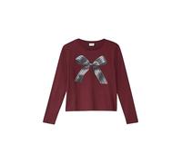 Langarm-Jerseyshirt mit Schmucksteinen im Loose Fit 146/152 rot 2173421.4917.146_152