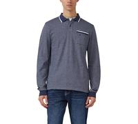 Langarm-Polo mit Bündchen in Melange-Optik XXL blau 2172364.58W1.XXL