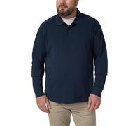 Langarm-Poloshirt aus Baumwoll-Piqué mit Bündchen 5XL blau 2174024.5978.5XL