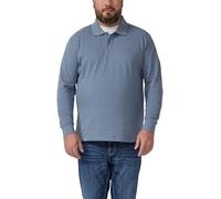 Langarm-Poloshirt aus Baumwoll-Piqué mit Bündchen 4XL blau 2174024.5363.4XL