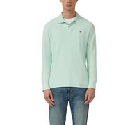 Langarm-Poloshirt mit Waffelstruktur und Logo-Patch 3XL türkis 2169776.6122.3XL