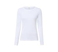 Geripptes T-Shirt im Slim Fit mit Stickerei 46 weiß 2186157.0100.46