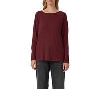Langarmshirt mit Flammgarnstruktur 36 rot 2175336.3902.36