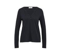 s.Oliver Langarmshirt mit Henley-Ausschnitt und Flammgarnstruktur