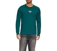 s.Oliver Red Label - Langarm-Shirt mit Logo-Stickerei blau - Gr. - L