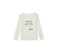 s.Oliver Langarmshirt mit Pailletten und Applikation Creme Größe 116/122