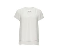 Layering-Bluse aus Chiffon 48 creme