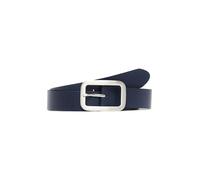 s.Oliver Ledergürtel – rechteckige Rahmenschließe, Logo-Details – Blau 90