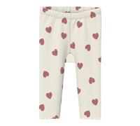 s.Oliver Leggings Herzen Rippqualität 92 natur/rot