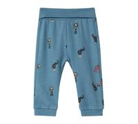 s.Oliver Baby-Jogginghose mit Allover-Print aus Strukturjersey Blau Gr. 80