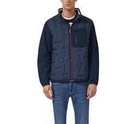 s.Oliver Herren Outdoor-Jacke 2173904 – leicht wattiert, Fabricmix, sportive Details – Blau L