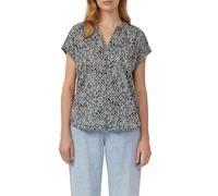 Leichte Baumwoll-Bluse mit All-over-Print 46 schwarz 2171195.99B0.46