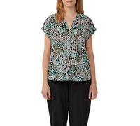 Leichte Baumwoll-Bluse mit All-over-Print 38 schwarz|mehrfarbig 2171195.99A2.38