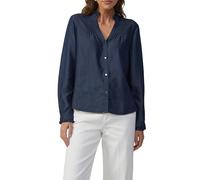 Leichte Bluse aus Lyocell-Denim mit Rüschen und Biesen 34 blau 2159670.57Y2.34