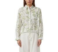 Leichte Hemdbluse aus Baumwollvoile mit Schleifendetail 48 creme|grün|mehrfarbig 2176331.02A4.48