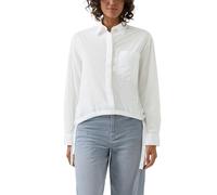 Leichte Hemdbluse aus Baumwollvoile mit Schleifendetail 48 weiß 2176331.0100.48
