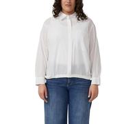 Leichte Hemdbluse aus Baumwollvoile mit Schleifendetail 52 weiß 2181230.0100.52