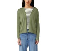Cardigan S.OLIVER, Damen, Gr. 38, khaki, Feinstrick, Obermaterial: 50% Baumwolle, 50% Viskose, unifarben, tailliert hüftbedeckend, V-Ausschnitt, Strickjacken, ohne Verschluss und mit V-Ausschnitt (475