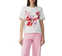 Leichtes Kurzarm-Sweatshirt mit Print und Pailletten 42 creme 2164181.02E0.42