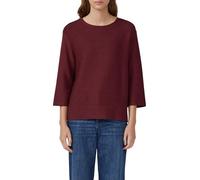 s.Oliver Sweatshirt Damen Regular Fit gestreift 65% Polyester/35% Viskose dunkelrot Gr. 38