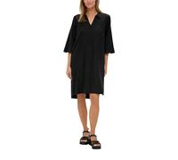 Midikleid S.OLIVER Gr. 36, N-Gr, schwarz (black) Damen Kleider Freizeitkleider mit 34 Ärmeln und V-Ausschnitt (49937056-36)