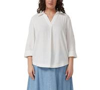 Leinenmix-Bluse mit 3/4-Ärmeln und Turn-up 50 weiß 2181562.0100.50