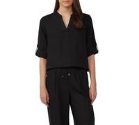 Leinenmix-Bluse mit Turn-up 38 schwarz 2166159.9999.38